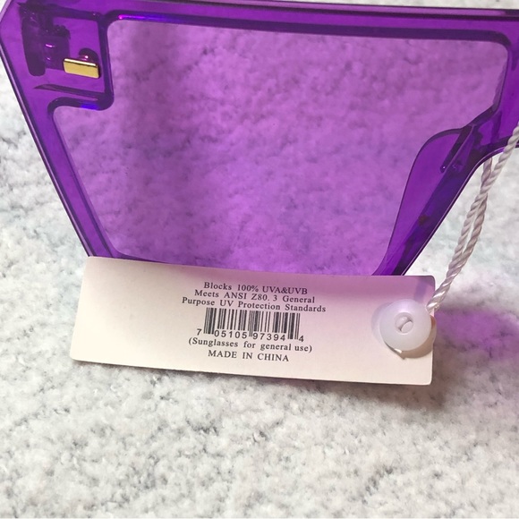Purple Oversized Square Glasses - Picture 8 of 8